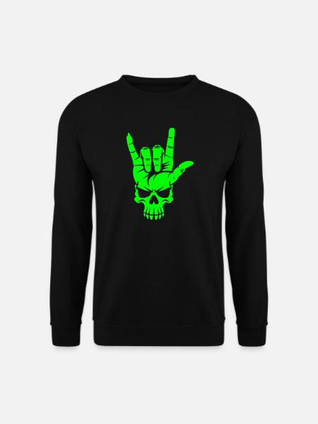 Rock n Roll Skull Hand - Unisex Sweatshirt - black