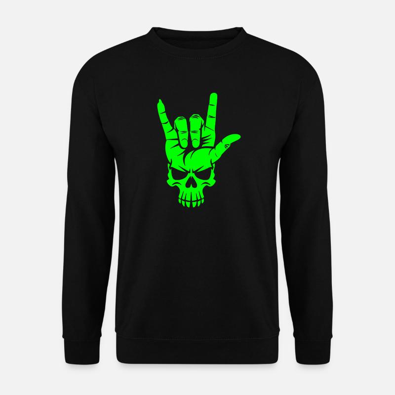 Rock n Roll Skull Hand - Unisex Sweatshirt - black