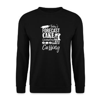 Todays Forecast Cake Decorating - Unisex Sweatshirt - black - Front - Alina (178cm) & Michal (187cm)