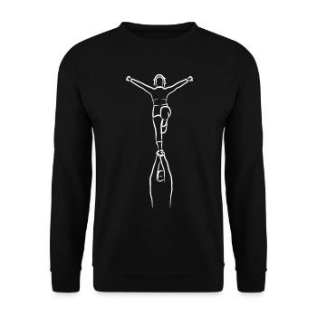 Cheerleader Sketch - Unisex Sweatshirt - black - Front - Alina (178cm) & Michal (187cm)