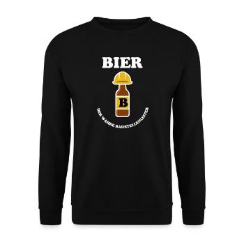 BIER - Unisex Pullover - Schwarz - Vorne - Alina (178cm) & Michal (187cm)