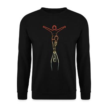 Vintage Cheerleader Drawing - Unisex Sweatshirt - black - Front - Alina (178cm) & Michal (187cm)