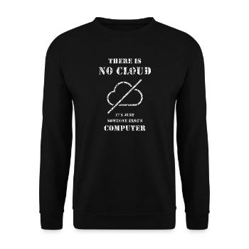 Keine Wolke – IT Humor Shirt - Unisex Pullover - Schwarz - Vorne - Alina (178cm) & Michal (187cm)
