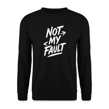 Mutiges Zitat zur persönlichen Verantwortung - Unisex Pullover - Schwarz - Vorne - Alina (178cm) & Michal (187cm)