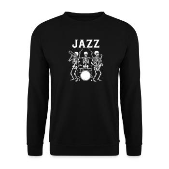 Jazz Skeleton Band Illustration - Unisex Sweatshirt - black - Front - Alina (178cm) & Michal (187cm)