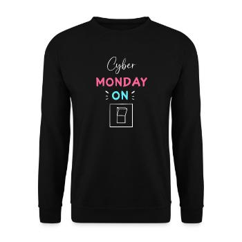 Cyber Monday shopping spree - Unisex Sweatshirt - black - Front - Alina (178cm) & Michal (187cm)