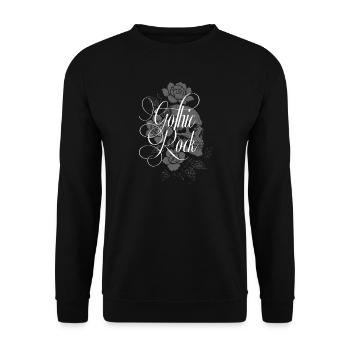 Crâne floral gothique rock - Sweat-shirt Unisexe - noir - Devant - Alina (178cm) & Michal (187cm)