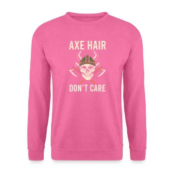 Mythologie viking Valhalla guerrier hache dictons - Sweat-shirt Unisexe - rose - Devant