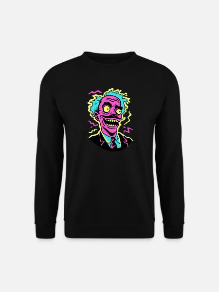 Neon Screaming Pop Art Portrait - Unisex Sweatshirt - black