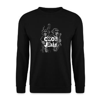 Graffiti Jazz Monkeys - Sweat-shirt Unisexe - noir - Devant - Alina (178cm) & Michal (187cm)