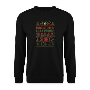 Noël moche Weihnachten - Sweat-shirt Unisexe - noir - Devant - Alina (178cm) & Michal (187cm)