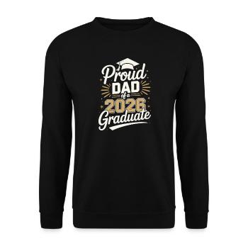 Fier papa d’un diplômé de 2026 - Sweat-shirt Unisexe - noir - Devant - Alina (178cm) & Michal (187cm)