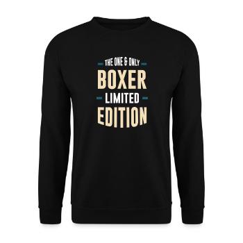 Boxer Lettrage en édition limitée - Sweat-shirt Unisexe - noir - Devant - Alina (178cm) & Michal (187cm)