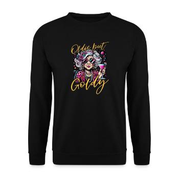 Oldie But Goldy Strong And Stylish - Unisex Sweatshirt - black - Front - Alina (178cm) & Michal (187cm)