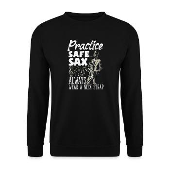 Saxofon - Unisex Pullover - Schwarz - Vorne - Alina (178cm) & Michal (187cm)