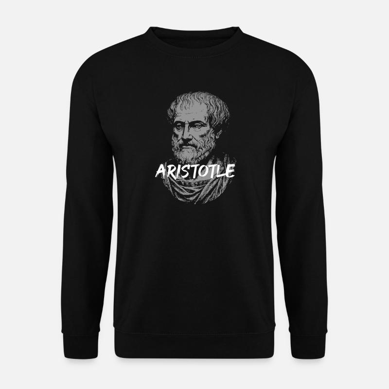 Aristoteles-Silhouettenporträt - Unisex Pullover - Schwarz