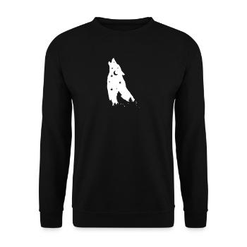 Loup étoilé  - Sweat-shirt Unisexe - noir - Devant - Alina (178cm) & Michal (187cm)