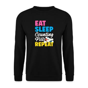 Pharmacien Technicien Pharmaceutique - Sweat-shirt Unisexe - noir - Devant - Alina (178cm) & Michal (187cm)