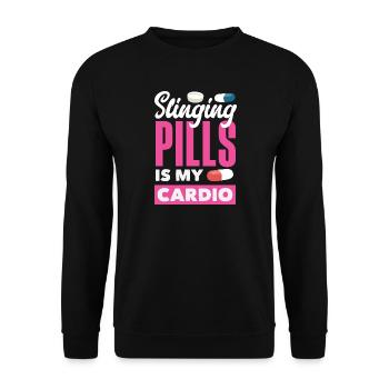 Apotheker Pharmazeutisch-technischer - Unisex Pullover - Schwarz - Vorne - Alina (178cm) & Michal (187cm)