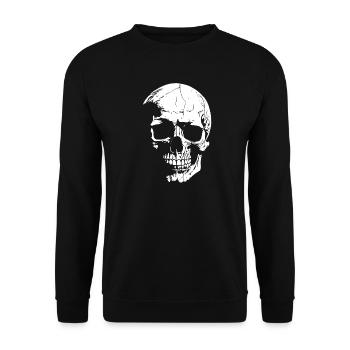Graphismes à fort contraste de crâne - Sweat-shirt Unisexe - noir - Devant - Alina (178cm) & Michal (187cm)