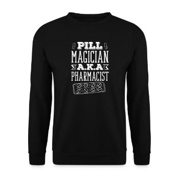 Pharmacist Pharmaceutical Technical - Unisex Sweatshirt - black - Front - Alina (178cm) & Michal (187cm)