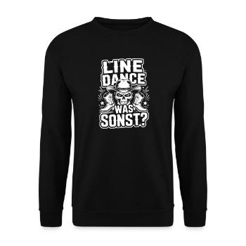 Cowboy en Ligne de Crâne - Sweat-shirt Unisexe - noir - Devant - Alina (178cm) & Michal (187cm)