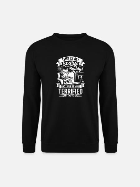 Chat effrayant, ami câlin - Sweat-shirt Unisexe - noir