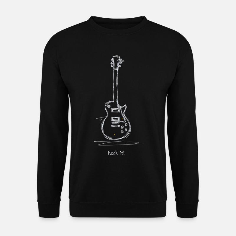 Chalk Gitarre Rock Motiv - Unisex Pullover - Schwarz