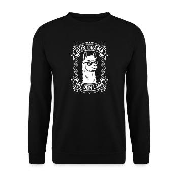 Pas de drame avec le lama - Sweat-shirt Unisexe - noir - Devant - Alina (178cm) & Michal (187cm)