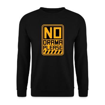 No Drama Please Rest Relaxation Relax Chill Fun - Unisex Sweatshirt - black - Front - Alina (178cm) & Michal (187cm)