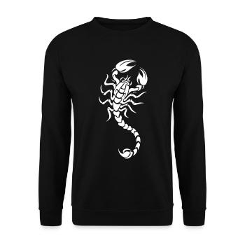 Night Contrast Scorpio Silhouette - Unisex Sweatshirt - black - Front - Alina (178cm) & Michal (187cm)