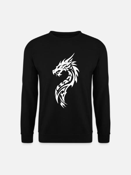 Tribal Dragon Silhouette - Unisex Sweatshirt - black