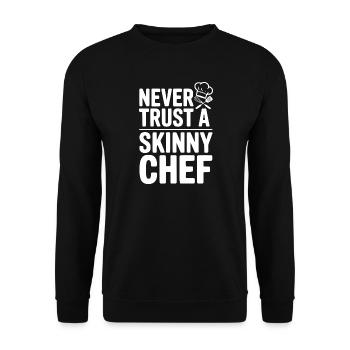 Ne faites jamais confiance à un chef maigre - Sweat-shirt Unisexe - noir - Devant - Alina (178cm) & Michal (187cm)