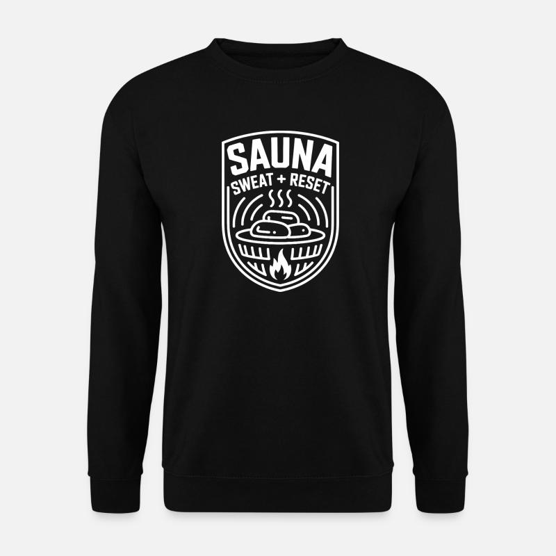 Transpiration du sauna réinitialisant bien-être Transpiration - Sweat-shirt Unisexe - noir