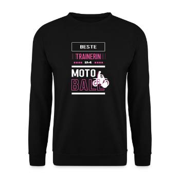 Beste Motoball Trainerin Motoballtrainerin Spiel - Unisex Pullover - Schwarz - Vorne - Alina (178cm) & Michal (187cm)