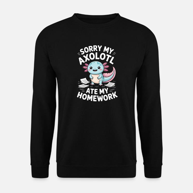 Axolotl Ate My Homework - Unisex Sweatshirt - black