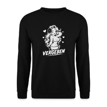 Vergeben JGA Kaktus Girl Bachelorette Shirt - Unisex Pullover - Schwarz - Vorne - Alina (178cm) & Michal (187cm)