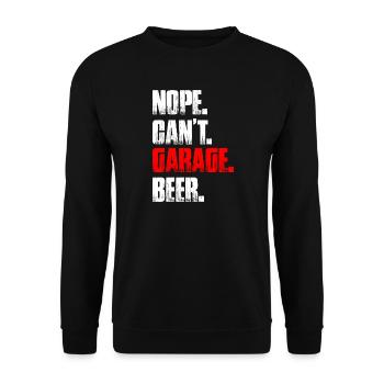 Non, je ne peux pas faire de garage de bière Amoureux de voitures Mécanicien automobile - Sweat-shirt Unisexe - noir - Devant - Alina (178cm) & Michal (187cm)