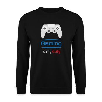 Le jeu vidéo est ma manette de jeu de service - Sweat-shirt Unisexe - noir - Devant - Alina (178cm) & Michal (187cm)