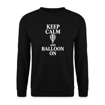 Reste calme et monte en ballon - Sweat-shirt Unisexe - noir - Devant - Alina (178cm) & Michal (187cm)