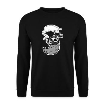 Crâne de surfeur – Crâne avec vague et cœur - Sweat-shirt Unisexe - noir - Devant - Alina (178cm) & Michal (187cm)
