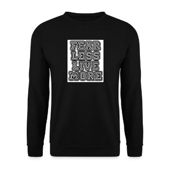 fearlesslivemore - Unisex Pullover - Schwarz - Vorne - Alina (178cm) & Michal (187cm)