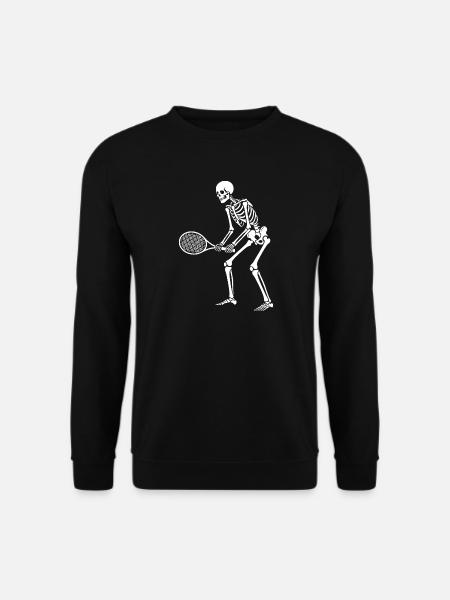 Skeleton plays tennis - Unisex Sweatshirt - black