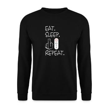 Va te faire foutre. Va te faire foutre. Va te faire foutre - Sweat-shirt Unisexe - noir - Devant - Alina (178cm) & Michal (187cm)