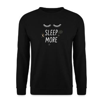 Sleep More - Sweat-shirt Unisexe - noir - Devant - Alina (178cm) & Michal (187cm)