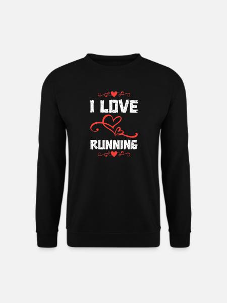LaufLiebe Herzdesign - Unisex Pullover - Schwarz