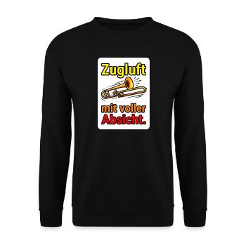 Lustiges Posaunist T-Shirt - Posaune Humor - Unisex Pullover - Schwarz - Vorne - Alina (178cm) & Michal (187cm)