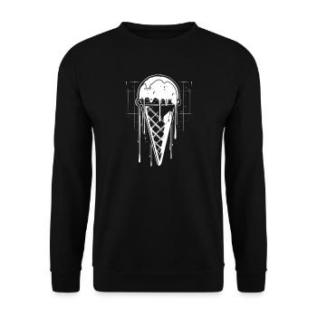 Eiswaffel Steampunk - Unisex Pullover - Schwarz - Vorne - Alina (178cm) & Michal (187cm)