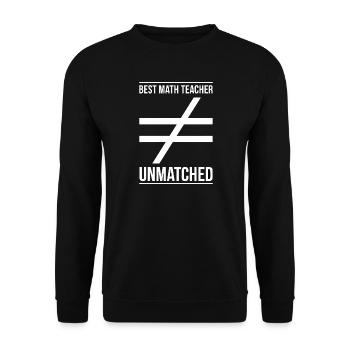  Mathematiklehrer Unvergleichlich - Unisex Pullover - Schwarz - Vorne - Alina (178cm) & Michal (187cm)