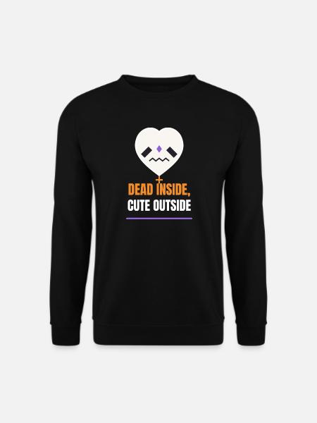 Tot im Inneren, süß draußen Herz-Tee - Unisex Pullover - Schwarz